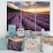 Designart - Sunrise & Dramatic Clouds Over Lavender Field VI - Farmhouse Canvas Wall Art Print